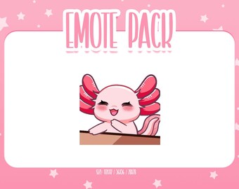Animated Axolotl Bongo Emote 9, Animated Axolotl Twitch Emotes, Cute and Kawaii Emotes, Ready To Use for Twitch / Discord
