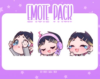 Clove Cute Emote Set 2, Clove Valorant Emote, Cute and Kawaii Emotes, Ready To Use for Twitch / Discord