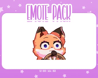 Animated Fox Emote 7, Animated Fox Twitch Emotes, Cute and Kawaii Emotes, Ready To Use for Twitch / Discord