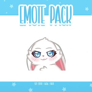 Animated Bunny Emote 2, Animated Bunny Twitch Emotes, Cute and Kawaii Emotes, Ready To Use for Twitch / Discord