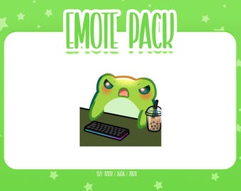 Animated Frog Emote 12, Animated Frog Twitch Emotes, Cute and Kawaii Emotes, Ready To Use for Twitch / Discord