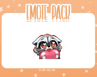 Animated Raccoon Emote 3, Animated Raccoon Twitch Emotes, Cute and Kawaii Emotes, Ready To Use for Twitch / Discord