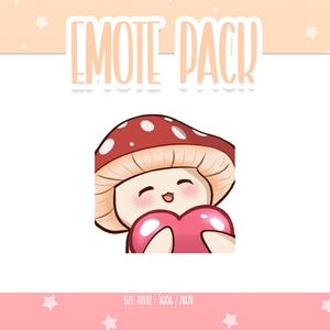 Animated Mushroom Emote 4, Animated Mushroom Twitch Emotes, Cute and Kawaii Emotes, Ready To Use for Twitch / Discord
