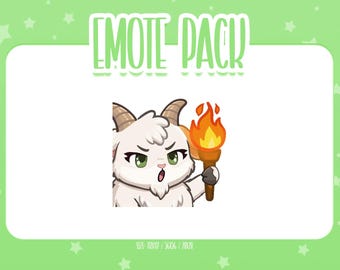 Animated Goat Emote 8,  Animated Goat Twitch Emotes, Cute and Kawaii Emotes, Ready To Use for Twitch / Discord