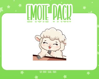 Animated Sheep Bongo Emote 7, Animated Sheep Twitch Emotes, Cute and Kawaii Emotes, Ready To Use for Twitch / Discord