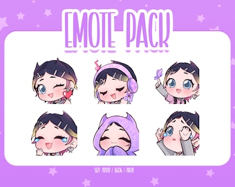 Clove Cute Emote Set 3, Clove Valorant Emote, Cute and Kawaii Emotes, Ready To Use for Twitch / Discord