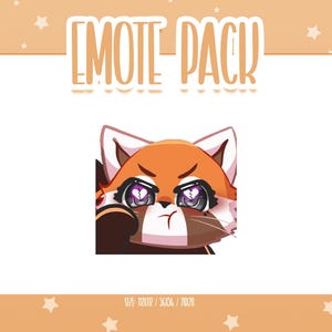 Animated Red Panda Punch Emote 1, Animated Red Panda Twitch Emotes, Cute and Kawaii Emotes, Ready To Use for Twitch / Discord