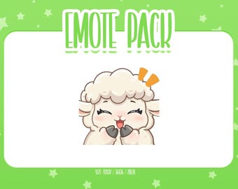 Animated Sheep Laugh Emote 1, Animated Sheep Twitch Emotes, Cute and Kawaii Emotes, Ready To Use for Twitch / Discord