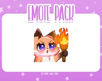 Animated Fox Emote 10, Animated Fox Twitch Emotes, Cute and Kawaii Emotes, Ready To Use for Twitch / Discord