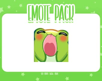 Animated Frog Lick Emote 1, Animated Frog Twitch Emotes, Cute and Kawaii Emotes, Ready To Use for Twitch / Discord