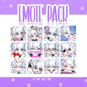 Chibi Sheep Emote Set 2, Cute Sheep Twitch Emotes, Cute and Kawaii Emotes, Ready To Use for Twitch / Discord
