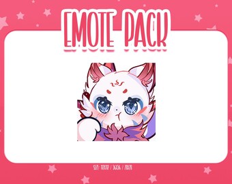 Animated Kitsune Punch Emote 1, Animated Kitsune Twitch Emotes, Cute and Kawaii Emotes, Ready To Use for Twitch / Discord