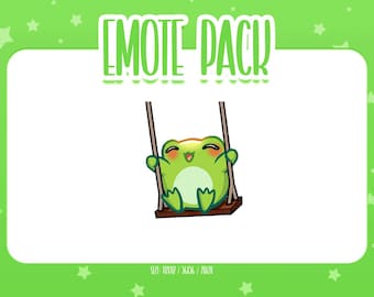 Animated Frog Emote 6, Animated Frog Twitch Emotes, Cute and Kawaii Emotes, Ready To Use for Twitch / Discord