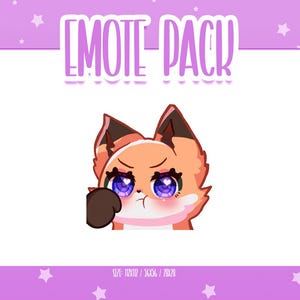 Animated Fox Punch Emote 9, Animated Fox Twitch Emotes, Cute and Kawaii Emotes, Ready To Use for Twitch / Discord