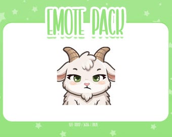 Animated Goat Emote 5,  Animated Goat Twitch Emotes, Cute and Kawaii Emotes, Ready To Use for Twitch / Discord