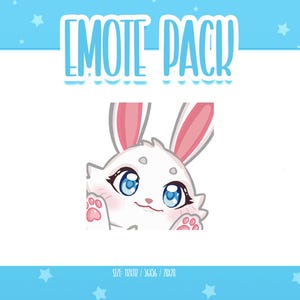 Animated Bunny Hey Emote 3, Animated Bunny Twitch Emotes, Cute and Kawaii Emotes, Ready To Use for Twitch / Discord