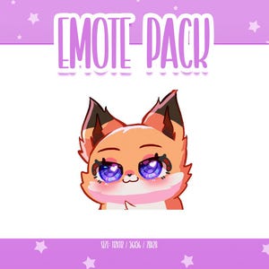 Animated Fox Emote 1, Animated Fox Twitch Emotes, Cute and Kawaii Emotes, Ready To Use for Twitch / Discord
