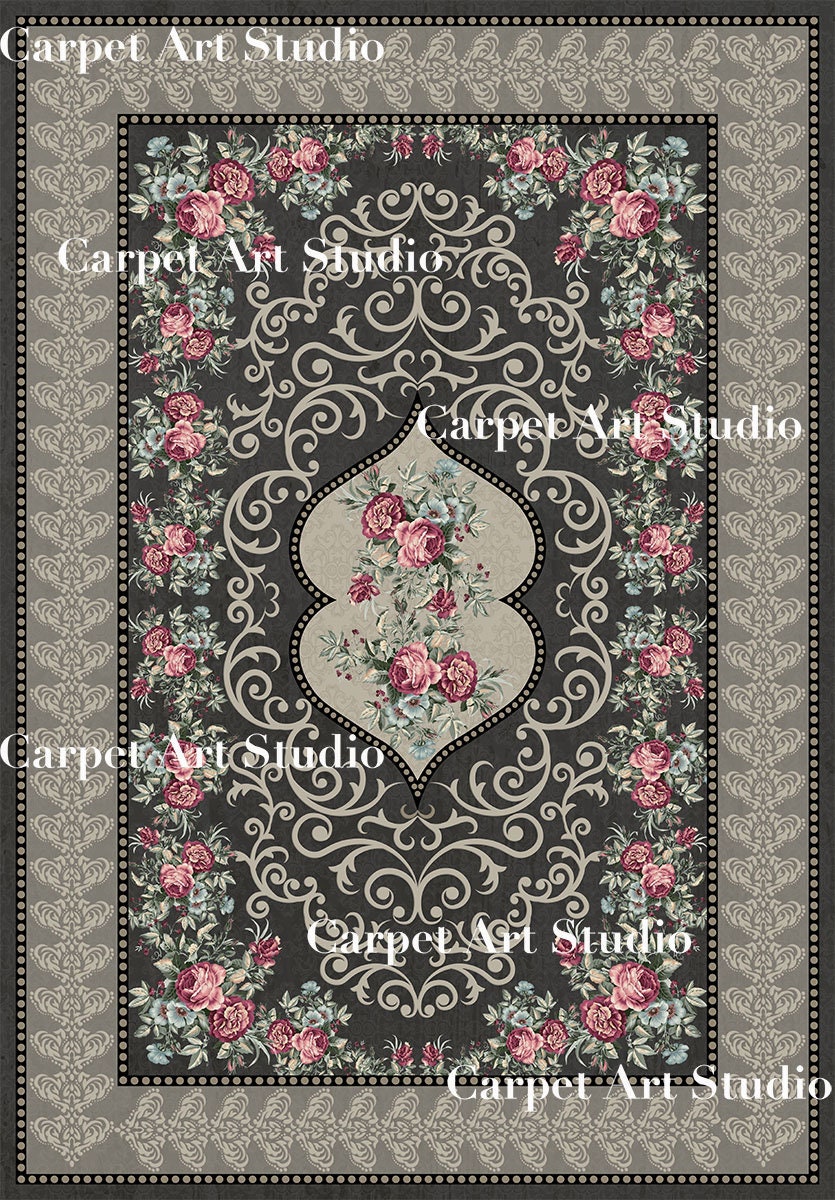 Rose Rug / Instant Download / Ready for Print / Digital Paper / Rug ...