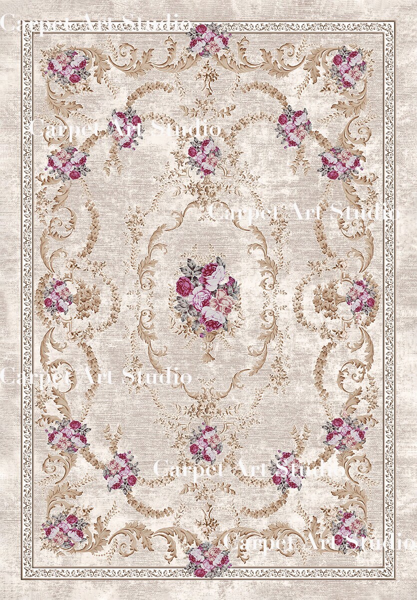 Rose Rug / Instant Download / Ready for Print / Digital Paper / Rug ...