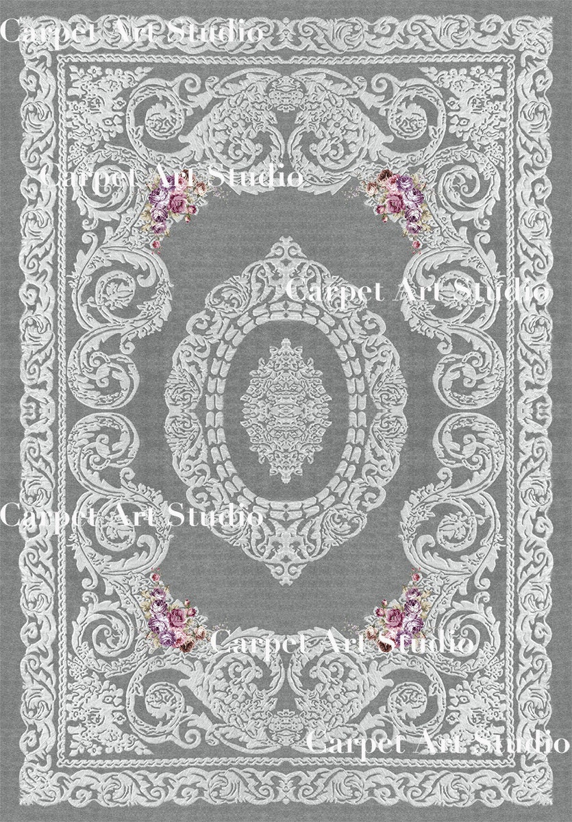 Rose Rug / Instant Download / Ready for Print / Digital Paper / Rug ...