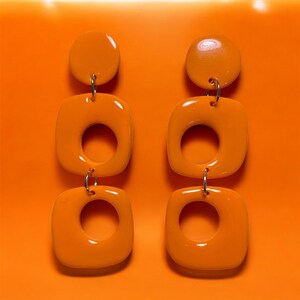 Boucles D‘oreilles Vintage Homme – Années 70 – Style Rétro Chic – Multicouleur – Occasion