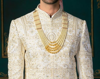 SUPERB WHITE SHERWANI Bräutigam, Bräutigam Hochzeitskleid, weiße Sherwani Männer, Bräutigam Hochzeitsoutfit, Männer Sherwani Hochzeit, indisches Bräutigamkleid