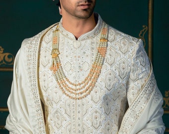 AWESOME WHITE SHERWANI Bräutigam, Bräutigam Hochzeitskleid, weiße Sherwani Männer, Bräutigam Hochzeitsoutfit, Männer Sherwani Hochzeit, indisches Bräutigam Kleid