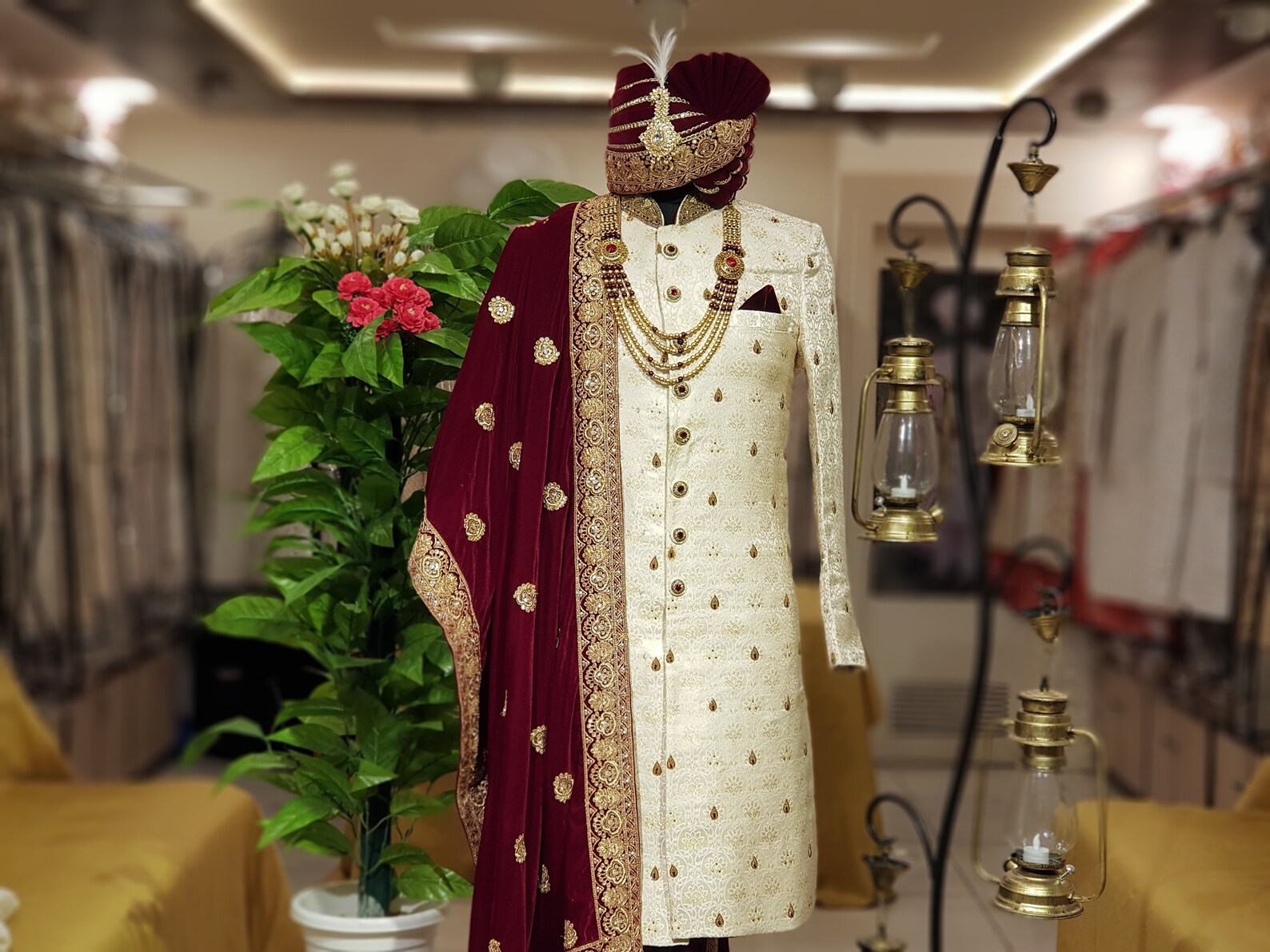 CLASSIC CREAM GROOM Outfit, Men Engagement Dress, Groom Reception Dress ...