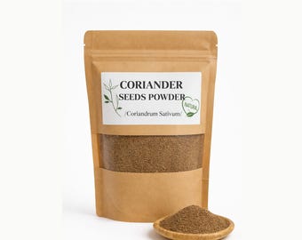 Coriander Seeds Powder / Coriandrum Sativum / Dhana Cilantro Fruits Powder /Spices Refill / Whole Spices / Culinary Herb