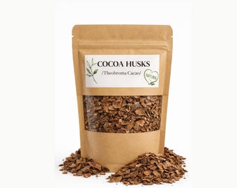 Cocoa Husks / Theobroma Cacao / Cacao Shells / Herbal Tea & Craft Supply / Organic Dried Herbs