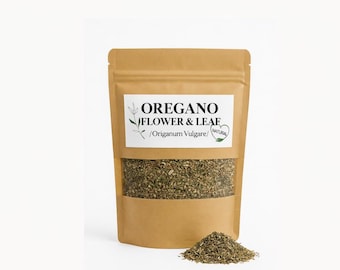 Kwiaty i liście oregano / Liście oregano / Origanum Vulgare / Suszone zioła / Herbata ziołowa