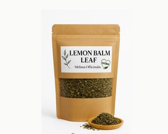 Lemon Balm Leaf / Melissa Officinalis / Dried Lemon Balm Leaf Cut / Organic Dried Bulk Herb / Lemon Balm Tea
