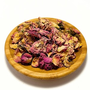 Pétalas de botões de rosa búlgara a granel 1 libra - 2 libras / Pétalas de botões de rosa damascena / Chá de pétalas de rosa orgânicas / Rosa damascena / Erva seca a granel