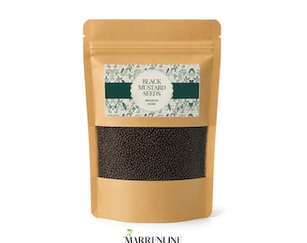 Semillas de mostaza negra / Brassica nigra / Semillas de mostaza negra enteras secas orgánicas / Té de mostaza negra / Semillas secas / Té de hierbas