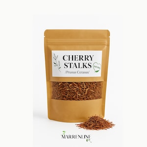 Tiges de cerisier / Prunus cerasus / Queues de cerisier séchées / Tiges de cerisier / Tisane de tiges de cerisier / Cerasorum stipites