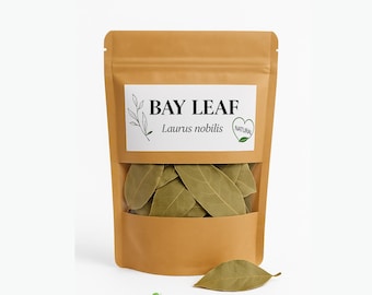 Bay Leaf / Laurus Nobilis / Bay Leaves Whole /Herbal Tea & Craft Supply / Organic Dried Herbs / Bay Leaves Laurel Dried Cut Loose
