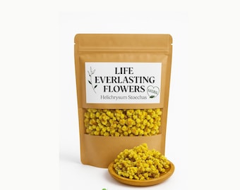 Life Everlasting Flowers / Helichrysum Stoechas / Bulgarian Life Everlanting Flowers / Dried Flowers / Organic Herbs