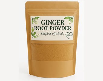 Ginger Root Powder / Zingiber Officinale / Dried Bulk Spice / Organic Dried Herb / Common Ginger