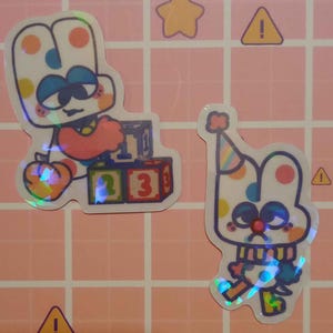 6 Piece Scribble Holo Vinyl Sticker