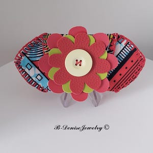 Monedero Original!! CERA DE MARGARITA!! en tejido encerado y símil piel T.15cm x 6,5cm Cierre de botón magnético B-DeniseJewelry Creation