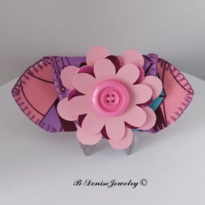 Original Porte Monnaie !! DAISY WAX !! en tissu wax et simili Cuir T.15cm x 6.5cm Fermoir bouton magnétique B-DeniseJewelry Creation