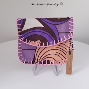 ¡¡¡Monedero Mini Original!!! ¡¡CERA!! en tela encerada y símil piel T.8cm x 9cm Cierre botón magnético B-DeniseJewelry Creation