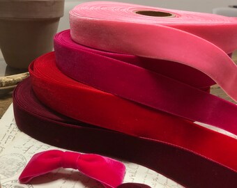 Red Velvet ribbons | 10mm, 25mm, 38mm |  Minimum order: Over 3 rolls.