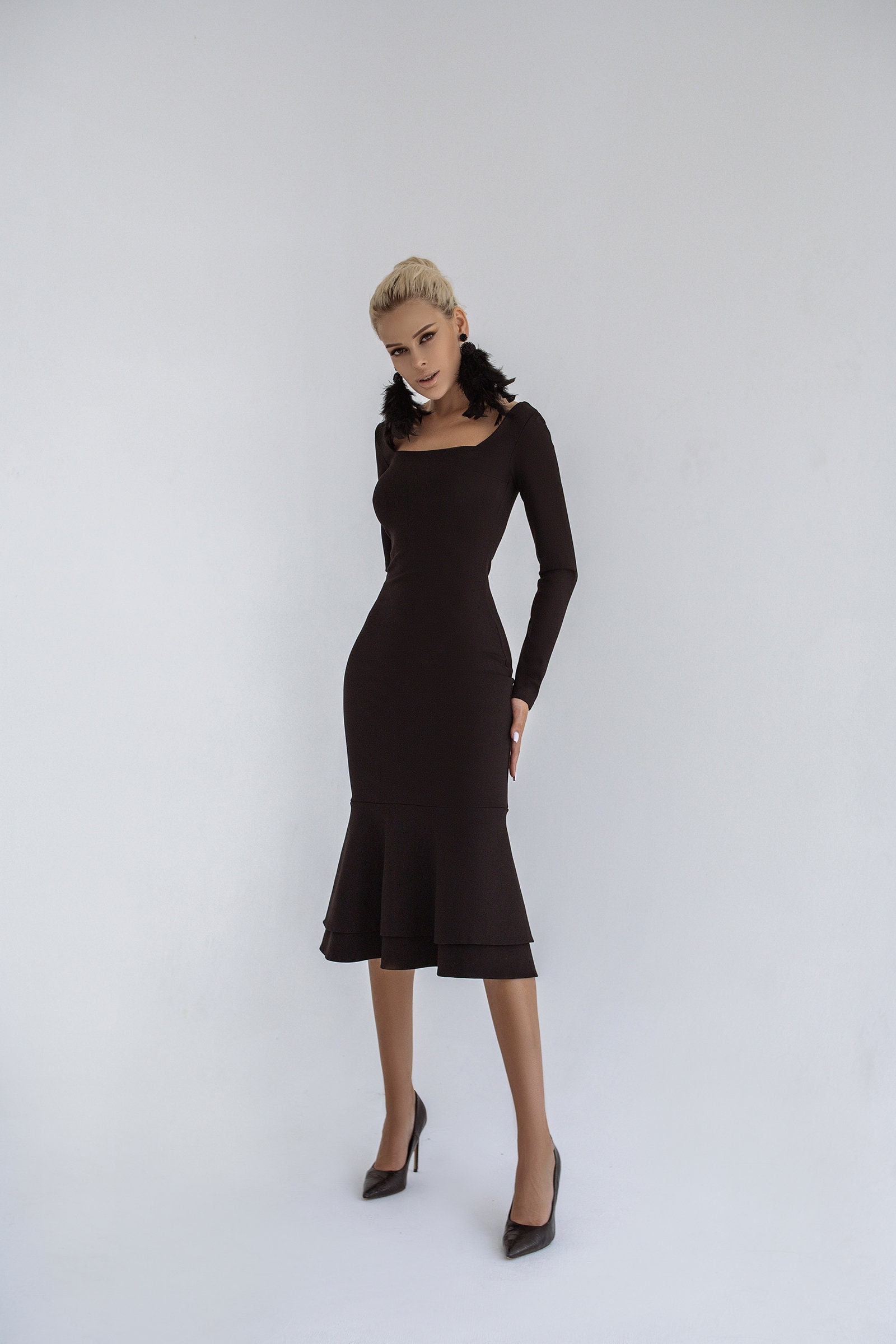 Spanx Shaping Draped Dress Size UK S 10 Bodycon India