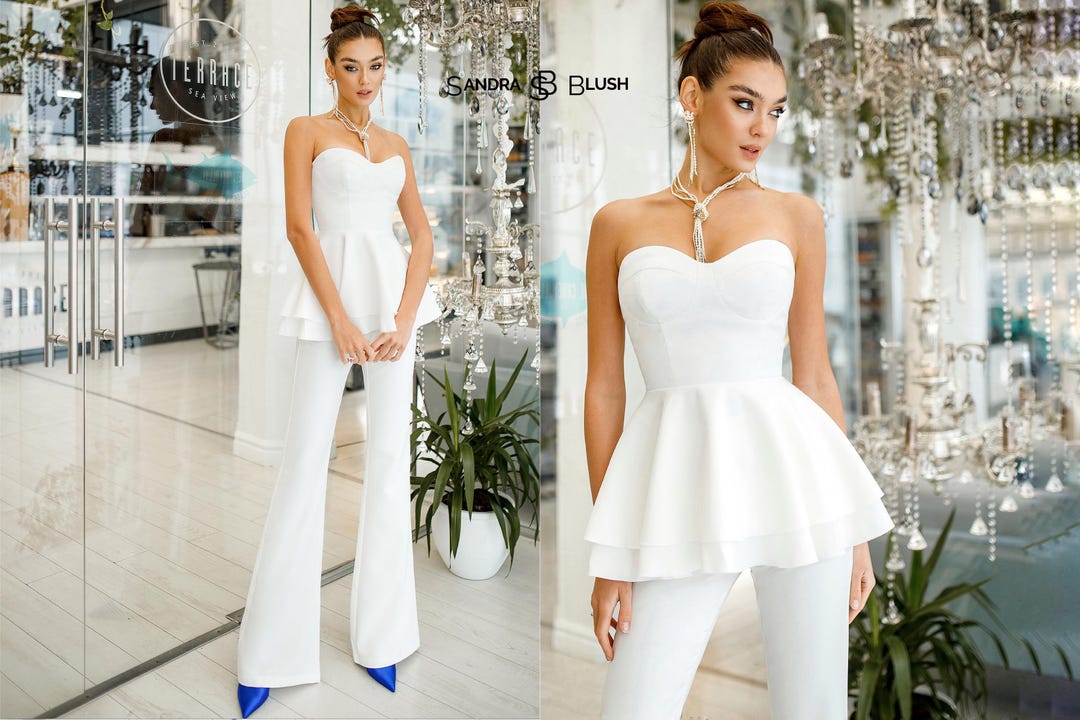 スーツ・フォーマル・ドレス Embroidered peplum bustier&I-line dress Embroidered peplum bustier&I-line dress - メルカリ