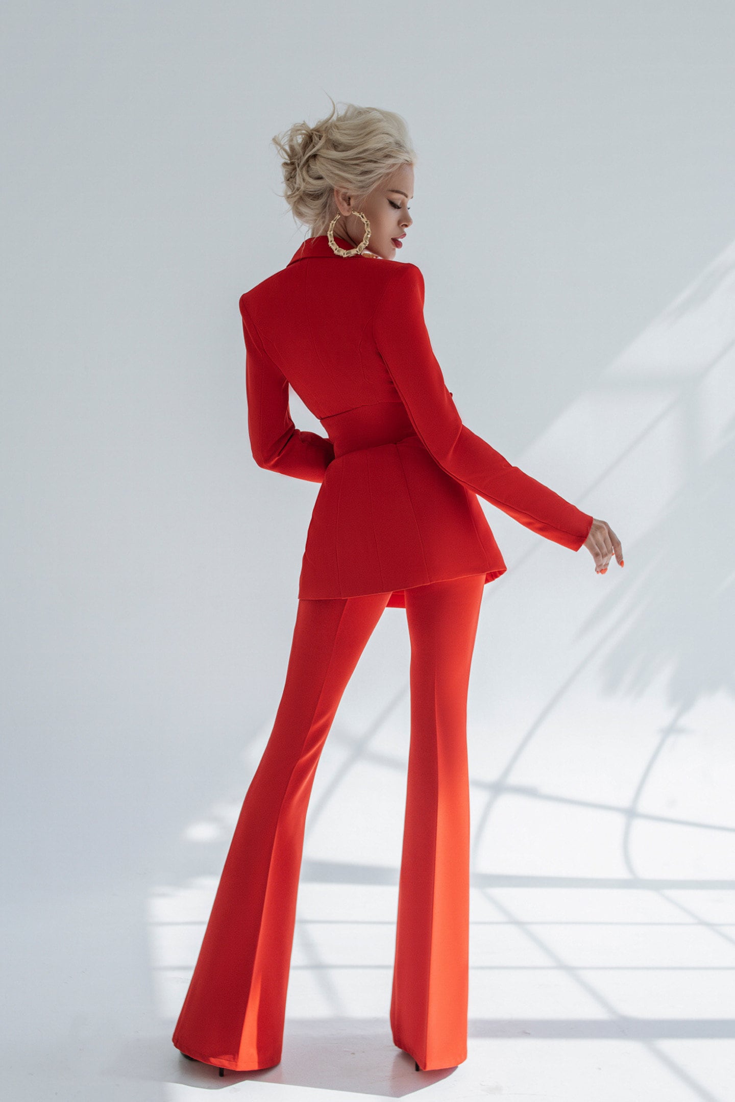 Flared trouser suit