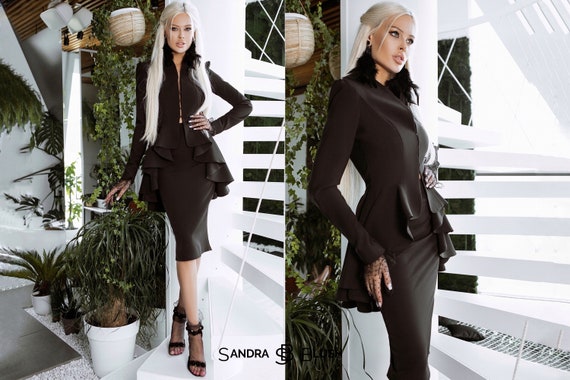 BGM Scuba Peplum Skirt Set – Empress of Fashion Boutique