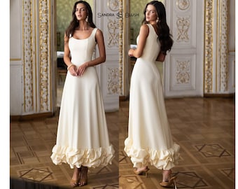 Yellow Midi Dress Prom Dress Formal Dress Women Graduation Dress Elegant Evening Dress Gala Dress Flowy Midaxi Dress Statement Dress