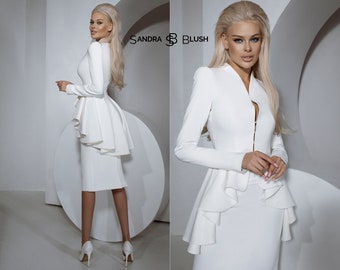 Skirt Suit, Women Skirt Suit, White. Skirt Suit, White Midi Suit Skirt, White Suit Women, Wedding Suit For Women, Birthday Suit, White Suit