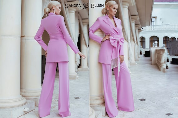 Blush trouser suit hotsell